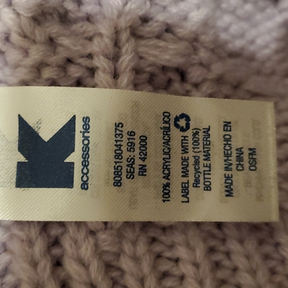 Knitted Scarf and Baret Beanie Lavender - Picture 4 of 8